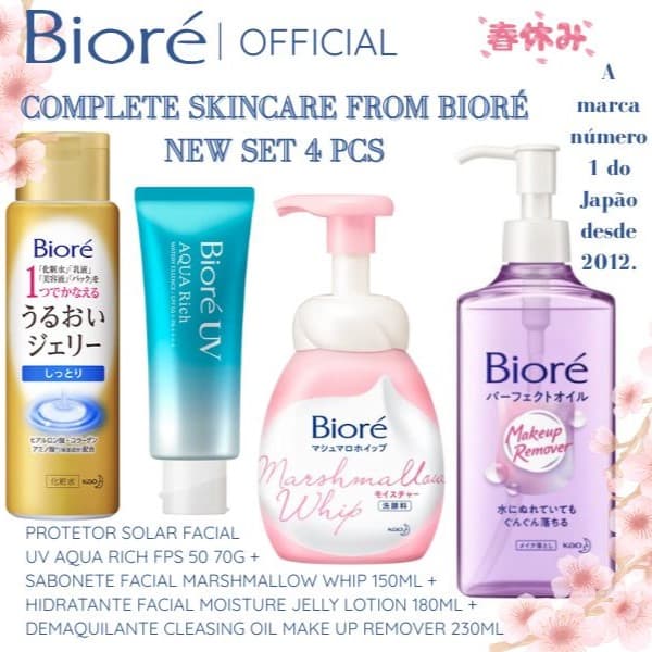 Limited Set 4pcs Complete Skincare Bioré Promotional