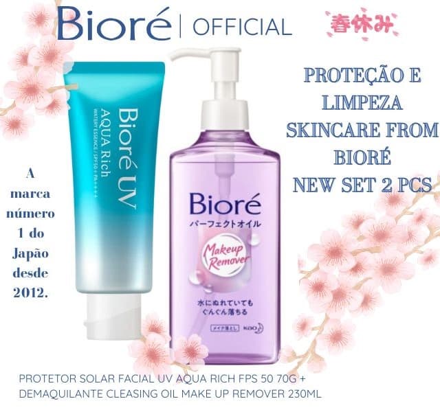 Limited Set 2pcs Proteção e Limpeza Skincare Bioré Promotional